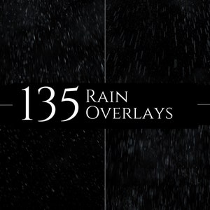 Realistic Rain Oveylays, 135 Rain Overlays,Rain Photoshop Effect, Falling Rain Overlays,Realistic Rain, Photography Overlays, Rain Showers image 2