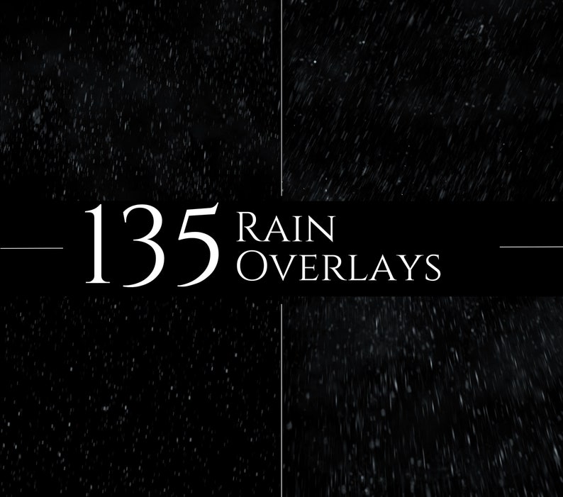 Realistic Rain Oveylays, 135 Rain Overlays,Rain Photoshop Effect, Falling Rain Overlays,Realistic Rain, Photography Overlays, Rain Showers image 3
