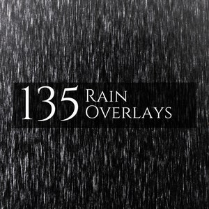 Realistic Rain Oveylays, 135 Rain Overlays,Rain Photoshop Effect, Falling Rain Overlays,Realistic Rain, Photography Overlays, Rain Showers image 1