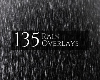 Realistic Rain Oveylays, 135 Rain Overlays,Rain Photoshop Effect, Falling Rain Overlays,Realistic Rain, Photography Overlays, Rain Showers