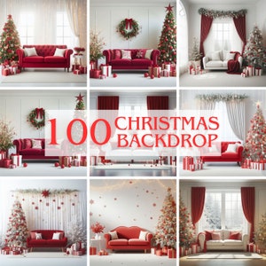 Christmas Backdrops, Christmas Background, Christmas Overlays,100 Christmas Digital Backdrops, Christmas Mockup,NewYear Backdrop PNG - JPG