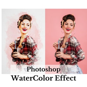 水彩画効果Photoshop、水彩画効果、Photoshop水彩アクション、水彩スマートオブジェクト、Photoshop油絵、300 dpi