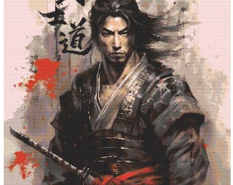 Cross Stitch Pattern of Bushido Samurai