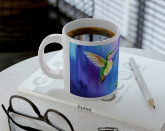 Watercolor Hummingbird Jumbo Mug, 20oz