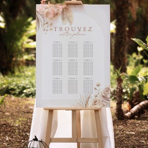 Kit d'invitation de Mariage à personnaliser, à imprimer, modèle pampas, beige, naturel, nature, invitations à éditer image 6