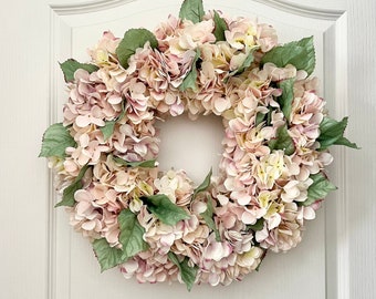Hydrangea Wreath, Spring Hydrangea Wreath, Spring Wreath, Spring Floral Wreath, Home Decor, Summer Wreath, Floral Wreath, Mothers Day Gift