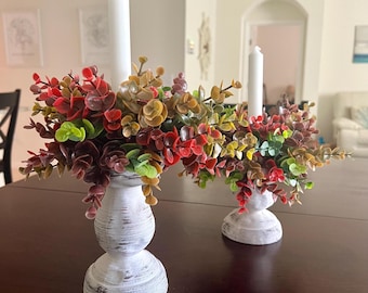 Fall Decor, Autumn, Fall Eucalyptus Decor, Fall Home Accents, Candle Decor, Autumn Candle Ring, Table Accents, Taper Candle Ring, Gift Ideas