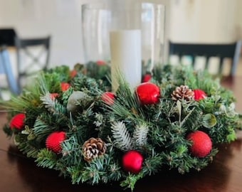 Holiday Table Decor, Christmas Table Centerpiece, Christmas Table Decor, Christmas Centerpiece, Faux Holiday Centerpiece, Christmas Decor