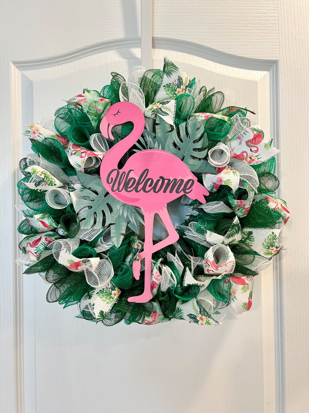 Flamingo Wreath Pink Flamingo Wreath Wreath Etsy