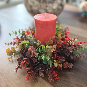 Candle Ring, Autumn Decor, Autumn Candle Ring, Small Fall Wreath, Fall Home Decor,Home Accent, Fall Candle Ring, Home Decor, Gift, Gift Idea