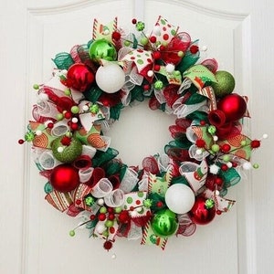 Elf Wreath, Christmas Wreath, Festive Wreath, Holiday Wreath, Jolly Elf Wreath, Christmas Wreaths, Holiday Door Decor, Christmas Decor