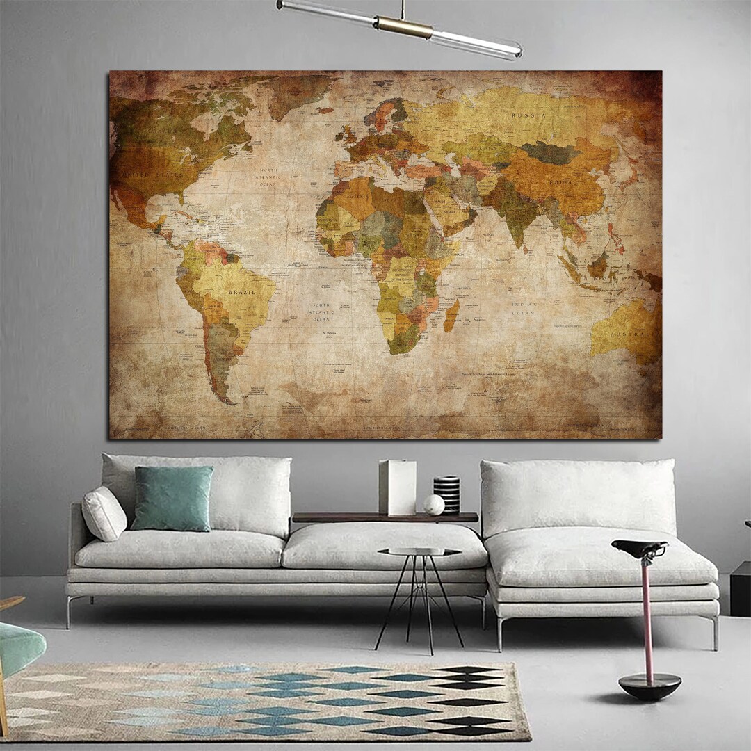 World Map Canvas Art World Atlas - Il 1080xN.6092929909 Jixq