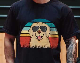 Retro shirt golden retriever zonsondergang - Comfort Colors Dog Lover Tee