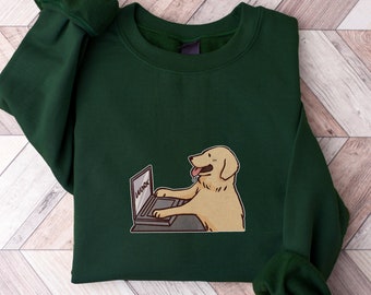 Felpa Golden Retriever, felpa da lavoro, felpa mamma cane, la vita è felpa dorata, amante del golden retriever, felpa amante del cane,