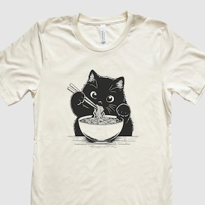 Ramen Cat T-Shirt, Cat Lover Gift, Kawaii Shirt, Cat Ramen Gift, Anime Cat T-Shirt, Japanese Shirts, Foodies Shirt, Ramen Lover, Kitty Tee