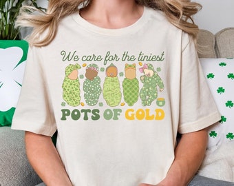 St Patricks Nurse Tshirt, Maternity Baby Shirt, Labor and Delivery T-shirt, St Paddys Mother Baby Tee, Midwife Shirts, NICU Irish Shirt