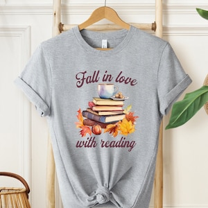 Fall Teacher Shirt Reading Shirt, Book T-shirt, Book Lover Tee, Fall Teacher Bookish Reading Shirt, Librarian Book Apparel, Autumn Reader