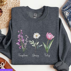 Subtle FDT Sweatshirt, F*ck Donald Trump Sweater, Floral FDT Gift, Flower AntiTrump Crewneck, Anti MAGA Shirts, Feminist Gift, Democrat Gift