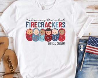 4th of July Labor and Delivery Nurse Shirt, L and D Nurse TShirt, Swaddled Babies Nurse Tee, 4th of July Nurse Gift, Patriotic Nurse Shirts