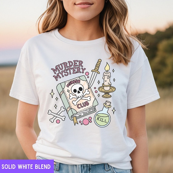 Murder Book Club Shirt, Bookworm Tee, Book Lover Gift, Bookish Merch Gift, Mystery Bookcore, Thriller Reading T-shirt, True Crime Shirt