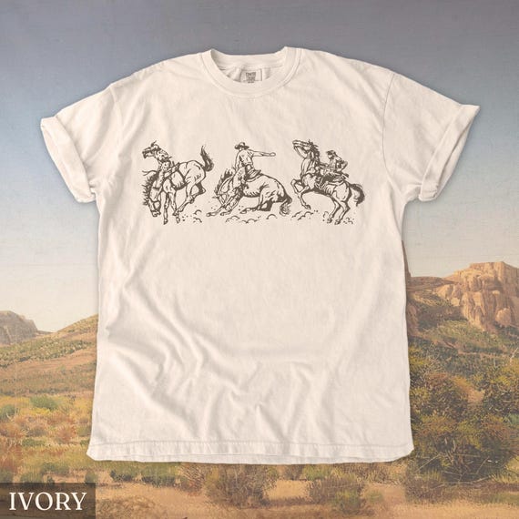 Rodeo Comfort Colors© Shirt, Retro Cowgirl Tshirt, Western Graphic Tee, Western T-shirt, Cowboy Tshirt, Rodeo Shirts, Rodeo Country Shirts