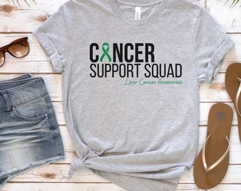 Liver Cancer Support Squad Shirt, Team Cancer Shirt, Liver Cancer Awareness Shirt, Liver Cancer T-shirt, Gift for Liver Cancer Supporter