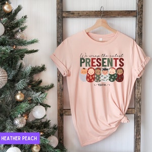 We Wrap the Cutest Presents Shirt, NICU Tshirt, Christmas nicu Tee, Cozy Nurse Christmas Shirts, nicu Nurse Swaddled Babies, Neonatal Nurse image 5