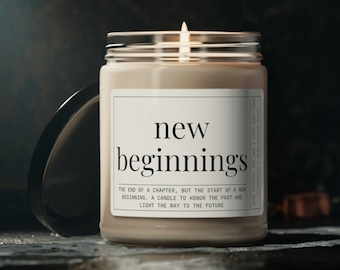 New Beginnings Gift Scented Candle, Breakup Gift for Her, Divorce Gift,  Emotional Support Cheer Up Best Friend Gifts, Fresh Start Candle