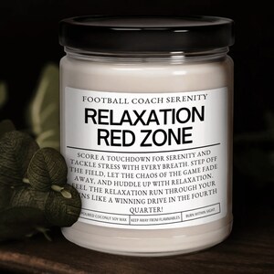 Football Coach Candle: Relaxation Red Zone - Coach Gift