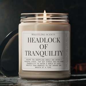 Wrestling Candle - Headlock of Tranquility | Wrestling Coach Gift for Men and Women, Birthday Gifts, Thank You Gift, Team Gift Ideas