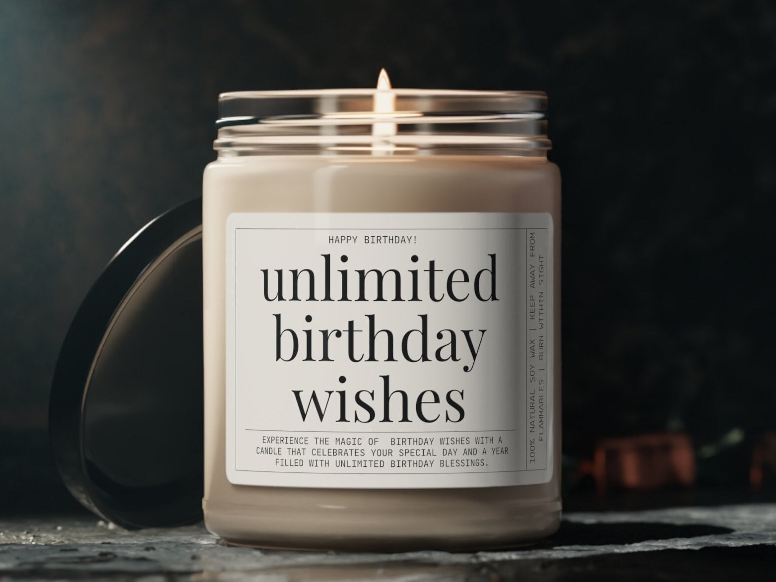 Bougie D'anniversaire En Pot "Alles Gute Zum Geburtstag" - Cire De Soja Et Coco, Parfumée - Cadeau Pour Femme Ou Amie