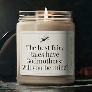 Godmother Proposal - Fairy Godmother Candle | Godparent Proposal, Godmom Gift, Baptism Proposal Scented Candle