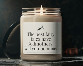 Godmother Proposal - Fairy Godmother Candle | Godparent Proposal, Godmom Gift, Baptism Proposal Scented Candle
