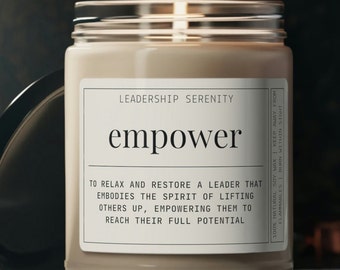 Empower Candle - Ignite Your Leadership Potential and Illuminate the Path to Success! | Leadership Gift, Boss Leaving Gift