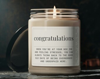 New Job Gift Candle: Congratulations, Farewell, Promotion