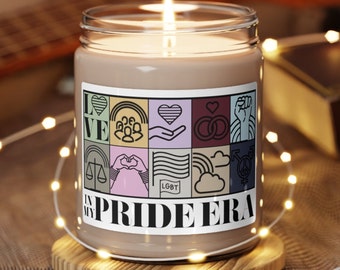 In My Pride Era LBGTQ Candle, LGBTQ support gifts, Coming Out gifts, Pride Month Gift Rainbow Candle