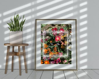 Floral Print, Digital Prints, Wall Art, PDF Art Prints, Sunglasses