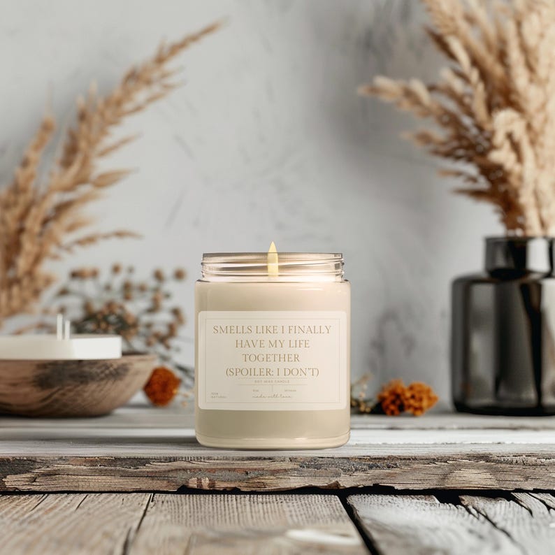 Smells Like I Finally Have My Stuff Together Funny Candle Gift for