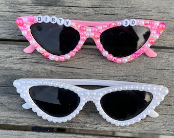 Handmade Pearl Heart Sunglasses – Custom Birthday Party Favors