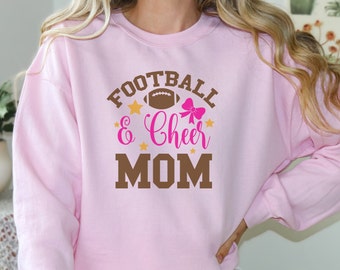 Dual Sport Mom Sweatshirt: Cheerleader & Football - Cozy Pullover