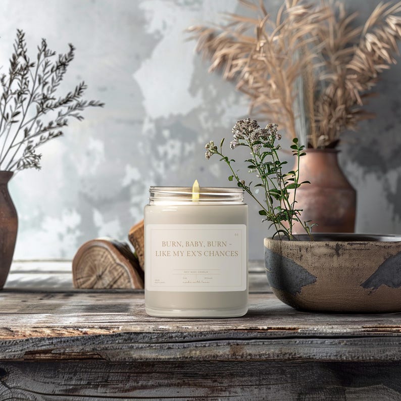 Funny Candle for Friend Gift, Burn Like My Exs Chances, Break up Gift