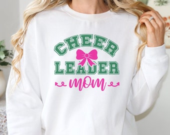 Cheer Mom Sweatshirt: Preppy Cheer Design, Supportive Cheerleader Parents