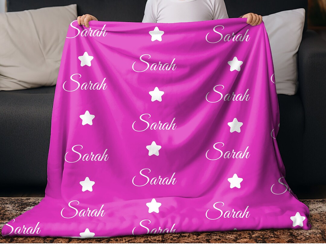 Custom Girl Blanket Customs Kids Blanket Custom Babyname Blanket Etsy