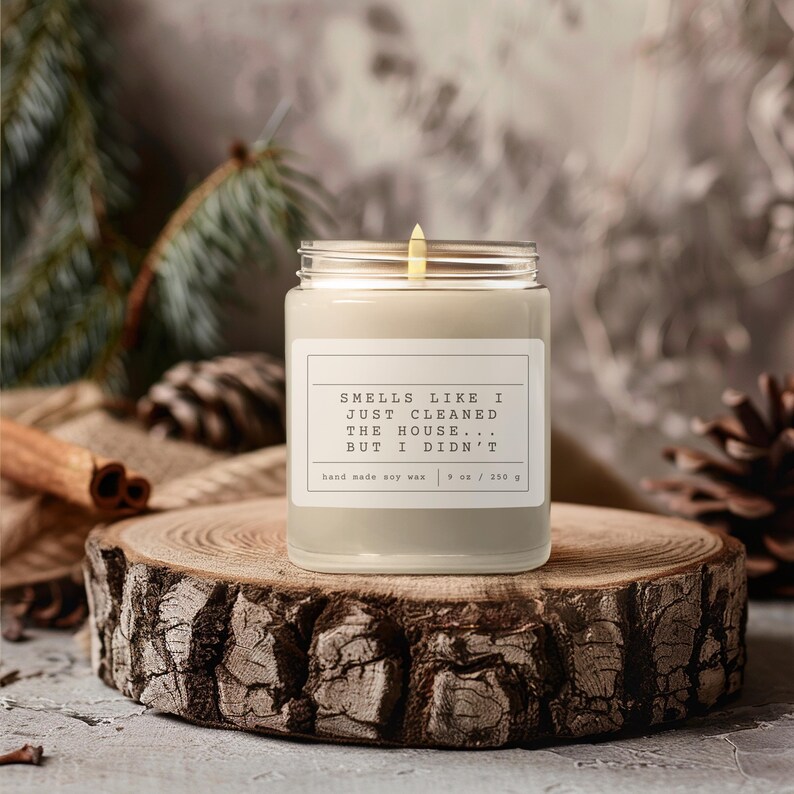 Scented Candle, House Cleaning Candle, Funny Candle Gift, Soy Candle