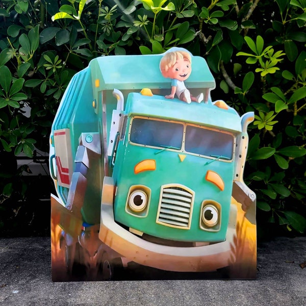 Garbage truck standee/garbage truck party/ TV shows decor/custom orders/party decorations/birthday cutouts/ truck /party cutouts