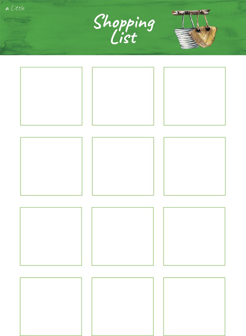 Printable Shopping List for Toddlers, Kids, Grocery List, Keep Them Busy in Supermarket ...