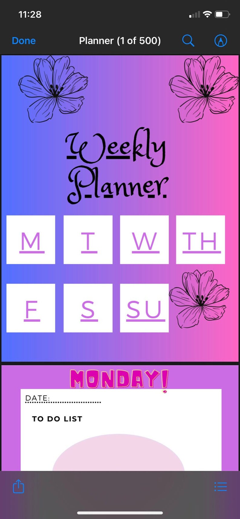 Weekly Plan Text Weekly Planner - Etsy