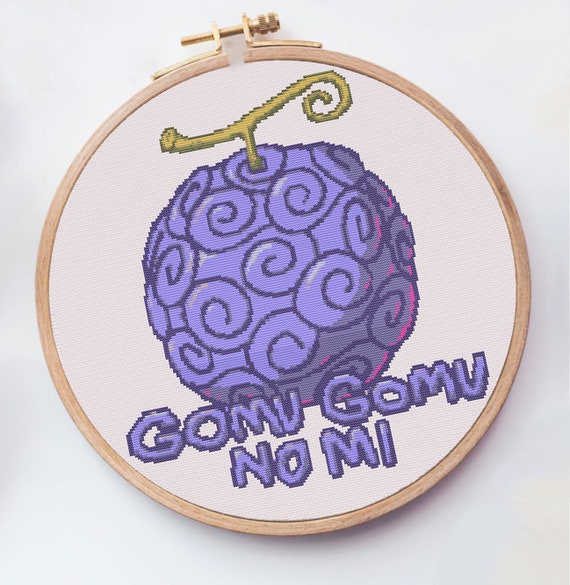 One Piece/gomu Gomu No Mi /2 Design Together/ Cross Stitch Pattern