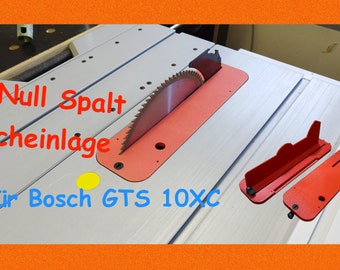 Table insert for Bosch GTS 10XC zero gap, zero clearance