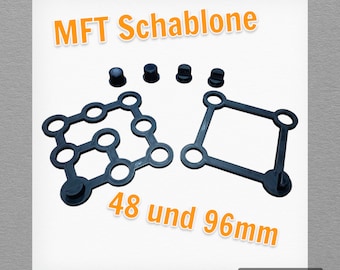MFT Schablone Bohrschablone 96mm Festool Multifunktionstisch Bohrlehre Schablone